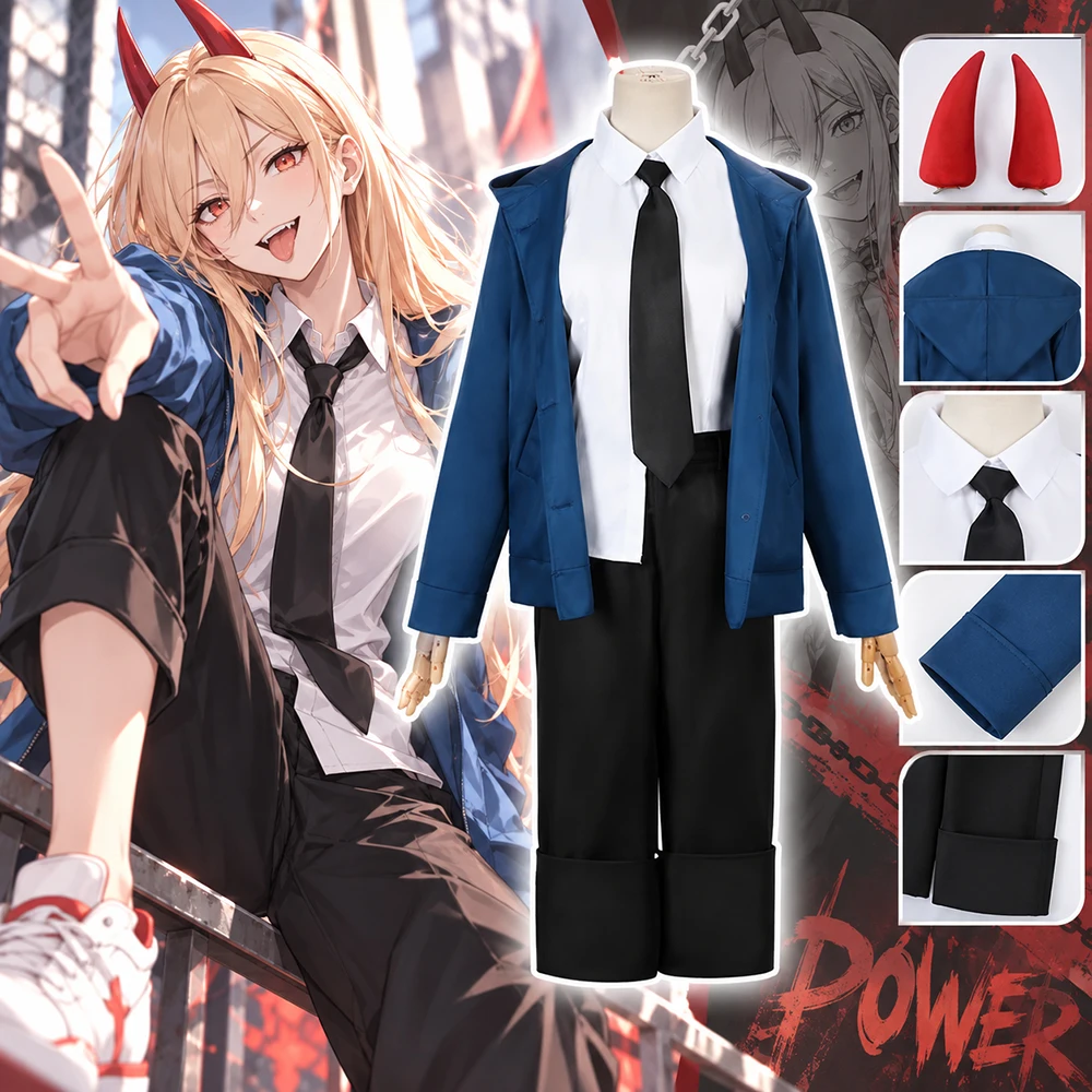 Anime Cosplay Chainsaw Man - Chainsaw Man Power Cosplay Costume Women