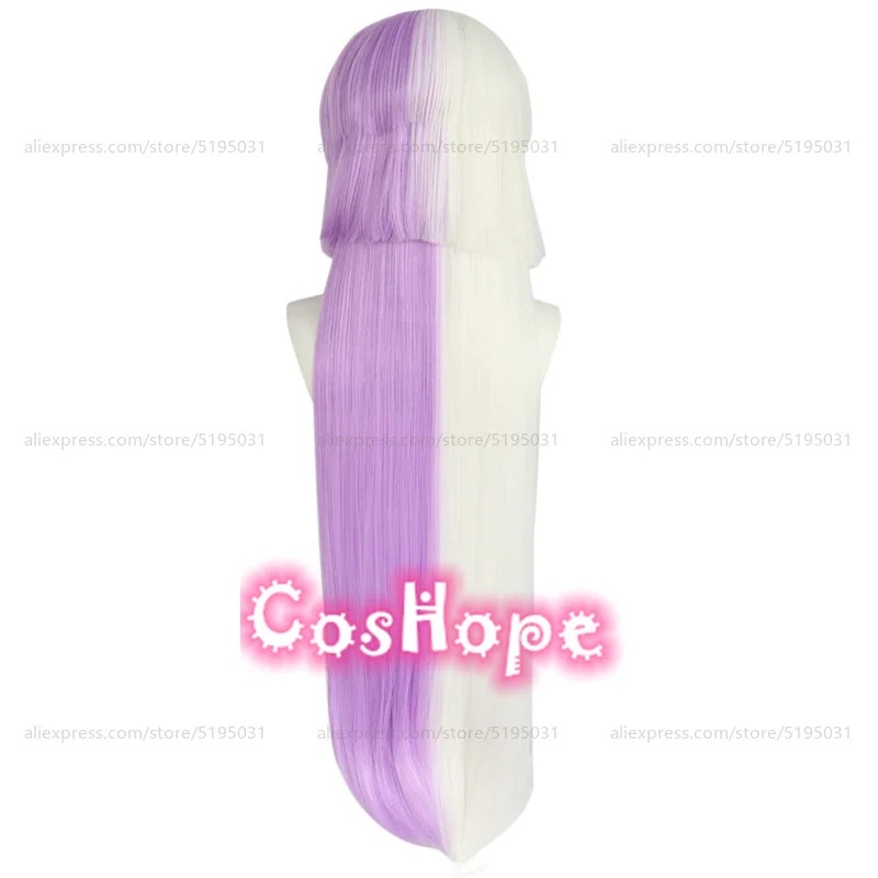 Anime Cosplay Youtube Shorts - f,5.g'6\j/8,Sigma Long Purple White Wig Anime