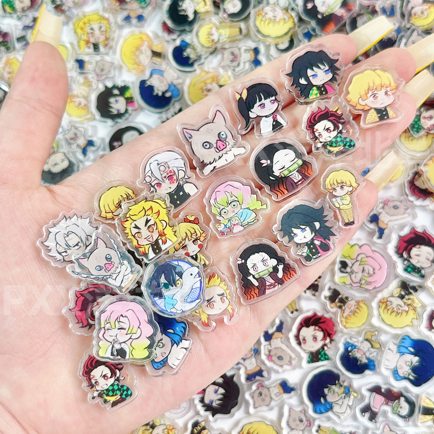 50/100Pcs 1/2cm Mini Demon Sla - Anime Cosplay Demon Slayer recension och pris