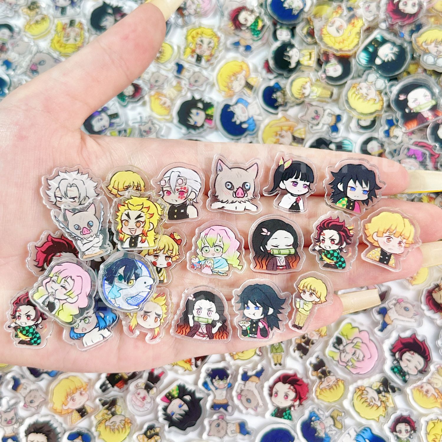 50/100Pcs 1/2cm Mini Demon Sla - Anime Cosplay Demon Slayer recension och pris
