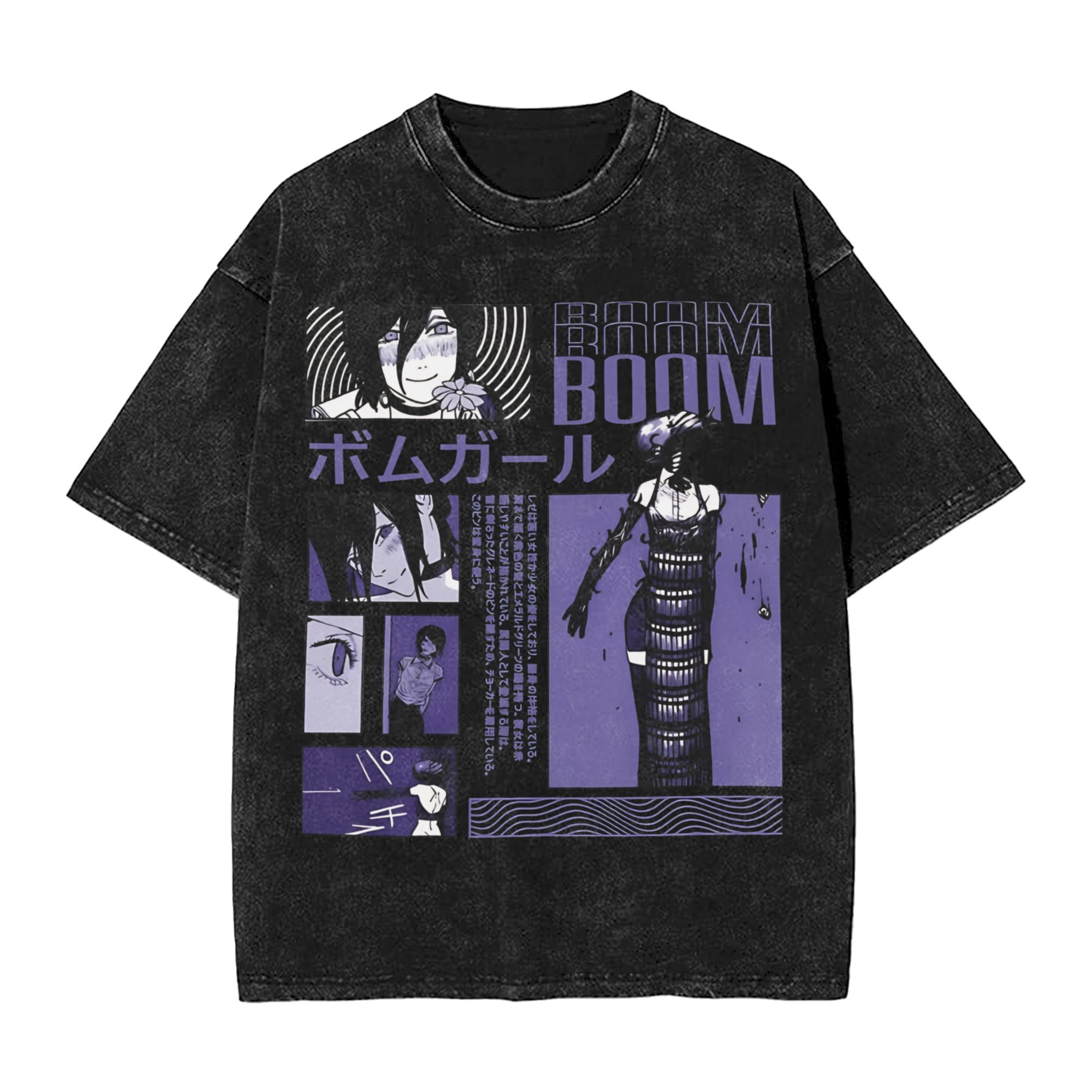 Chainsaw Man Washed Cotton T-S - Anime Cosplay Chainsaw Man recension och pris
