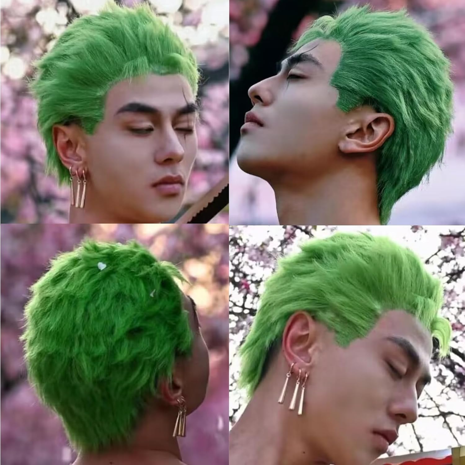 Short Green Wigs for Men Light - Cosplay Anime Zoro recension och pris