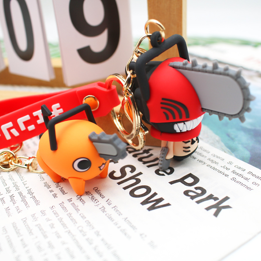 ! Chainsaw Man Keychains Carto - Anime Cosplay Chainsaw Man recension och pris