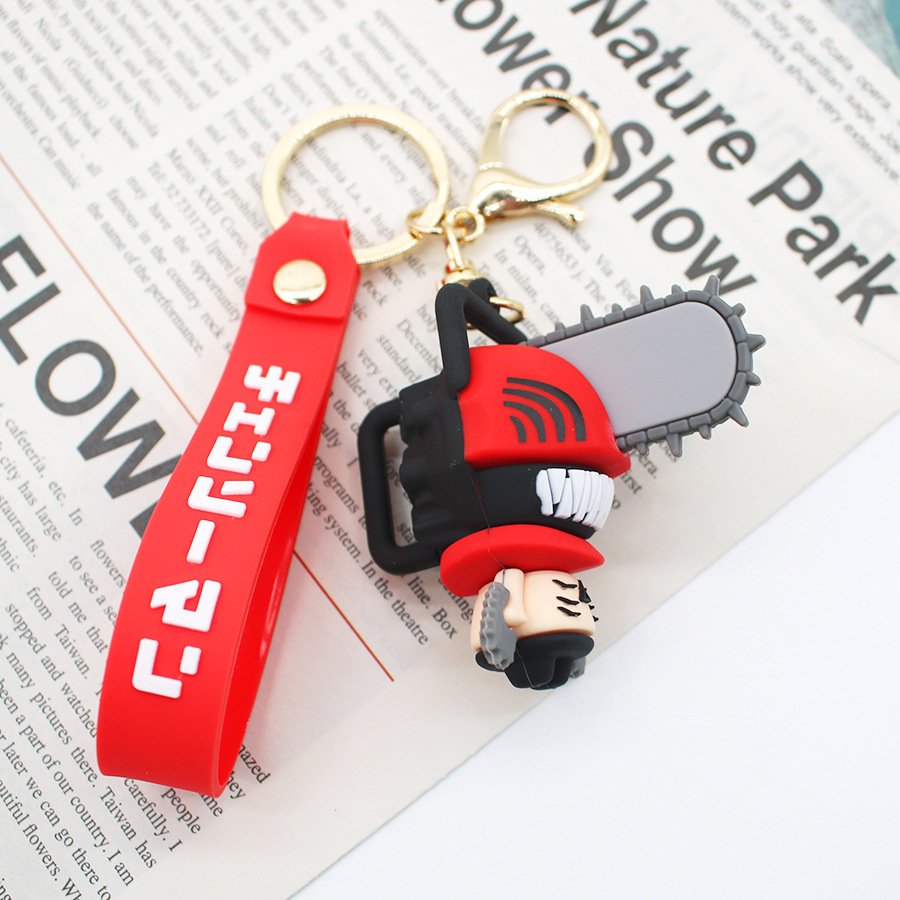 ! Chainsaw Man Keychains Carto - Anime Cosplay Chainsaw Man recension och pris