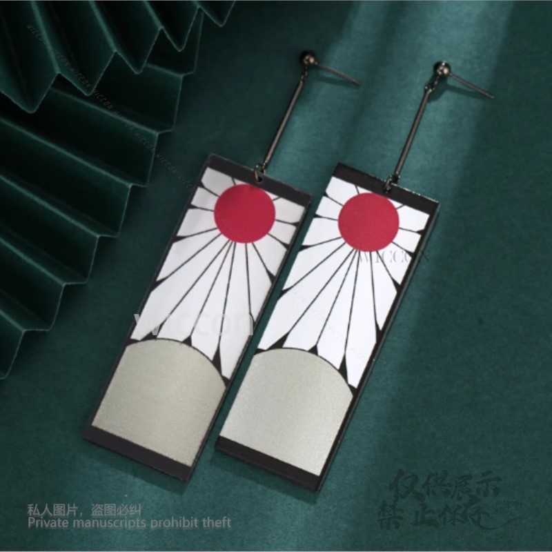 Acrylic Earrings Ear Clips Sty - Anime Cosplay Demon Slayer recension och pris
