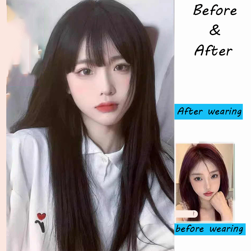 Synthetic Korean Black Long St - Anime Cosplay Korean Girl recension och pris
