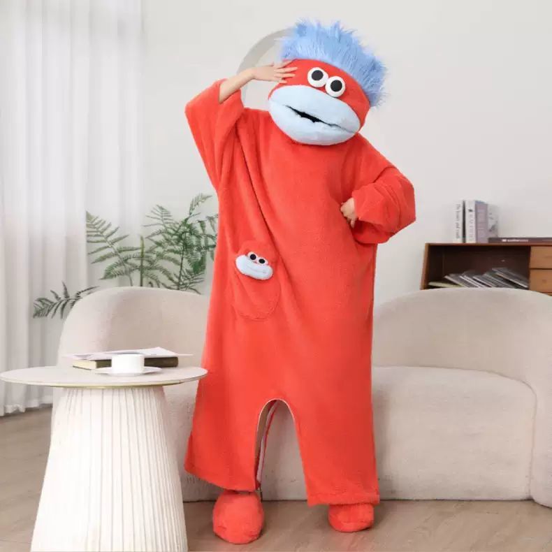 Cute Cartoon Big Mouth Monster - Anime Cosplay Couple recension och pris