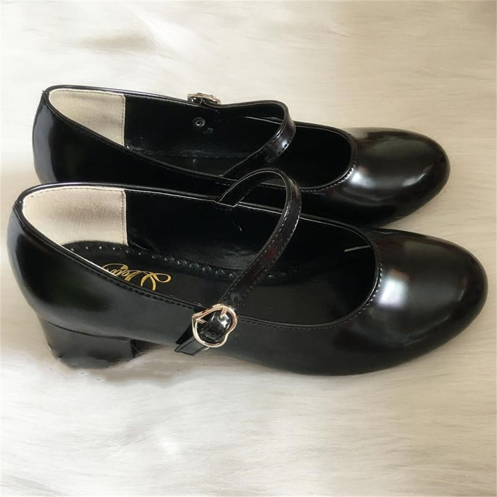 Low Heel Round Head PU Shoes G - Anime Cosplay Korean Girl recension och pris